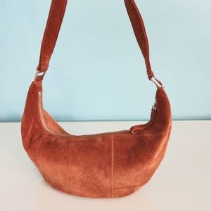 Banana Republic boho half moon suede bag